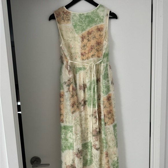 Vintage Textured Print Sleeveless Midi Dress - Picture 4 of 7